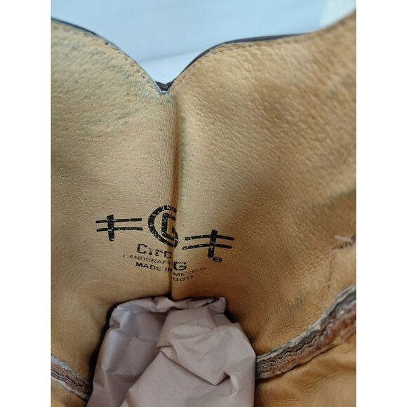 Circle G Women's Embroidered Leather Western Boots Made In Mexico Size 8 1/2 - Picture 4 of 9